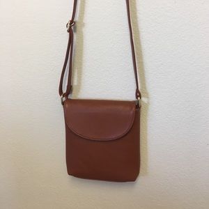 Faux leather cross body - Chesnut